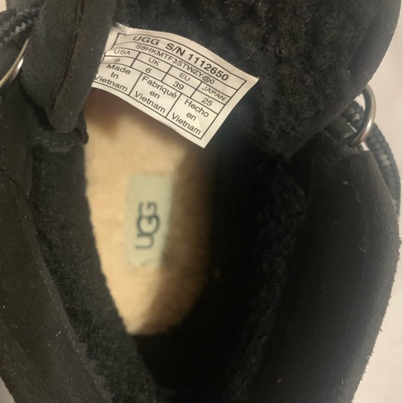UGG Black Snow Winter Boots Women 8 - Picture 10 of 12